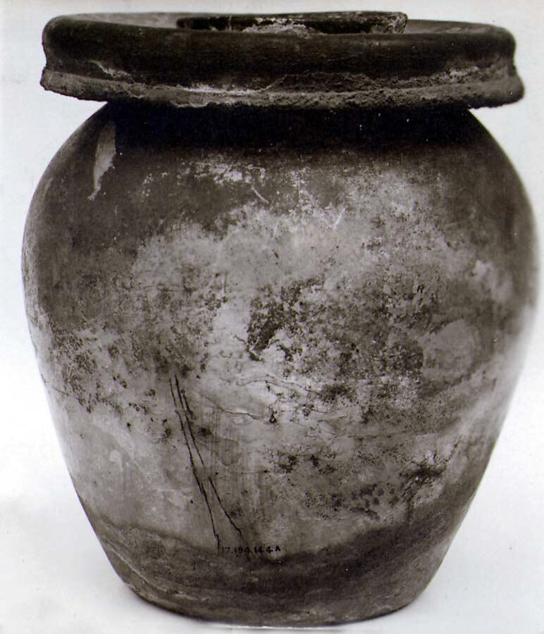 Glass dish used as a lid of a cinerary urn, Glass, Roman 