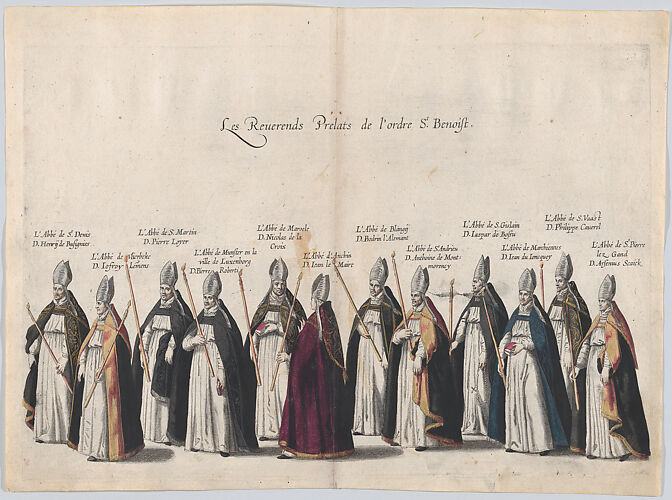Plate 11: Members of the clergy marching in the funeral procession of Archduke Albert of Austria; from 'Pompa Funebris ... Alberti Pii'