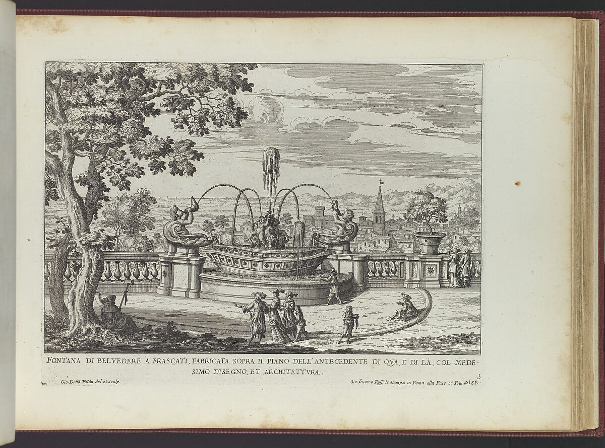 Fontana di Belvedere á Frascati (...), from 'La Fontane di Roma nelle Piazze e Luoghi Publici (...)', part 2, 'Le fontane delle ville di Frascati' (plate 5)