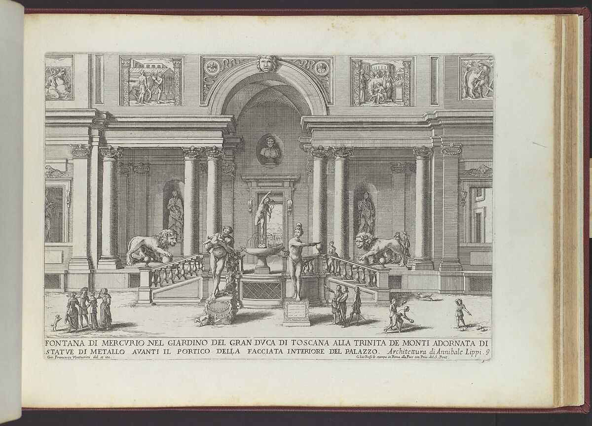 Fontana di Mercurio nel Giardino del Gran Duca di Toscana (...), from 'La Fontane di Roma nelle Piazze e Luoghi Publici (...)', part 3, 'Le Fontane ne' Palazzi di Roma' (plate 9)