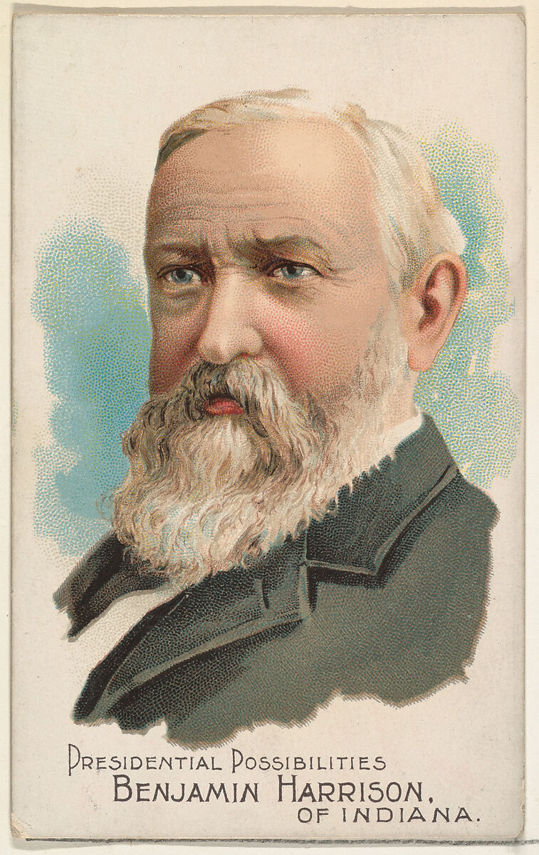 Benjamin Harrison of Indiana, from the Presidential Possibilities series (N124) issued by Duke Sons & Co. to promote Honest Long Cut Tobacco, Issued by W. Duke, Sons &amp; Co. (New York and Durham, N.C.), Commercial color lithograph 
