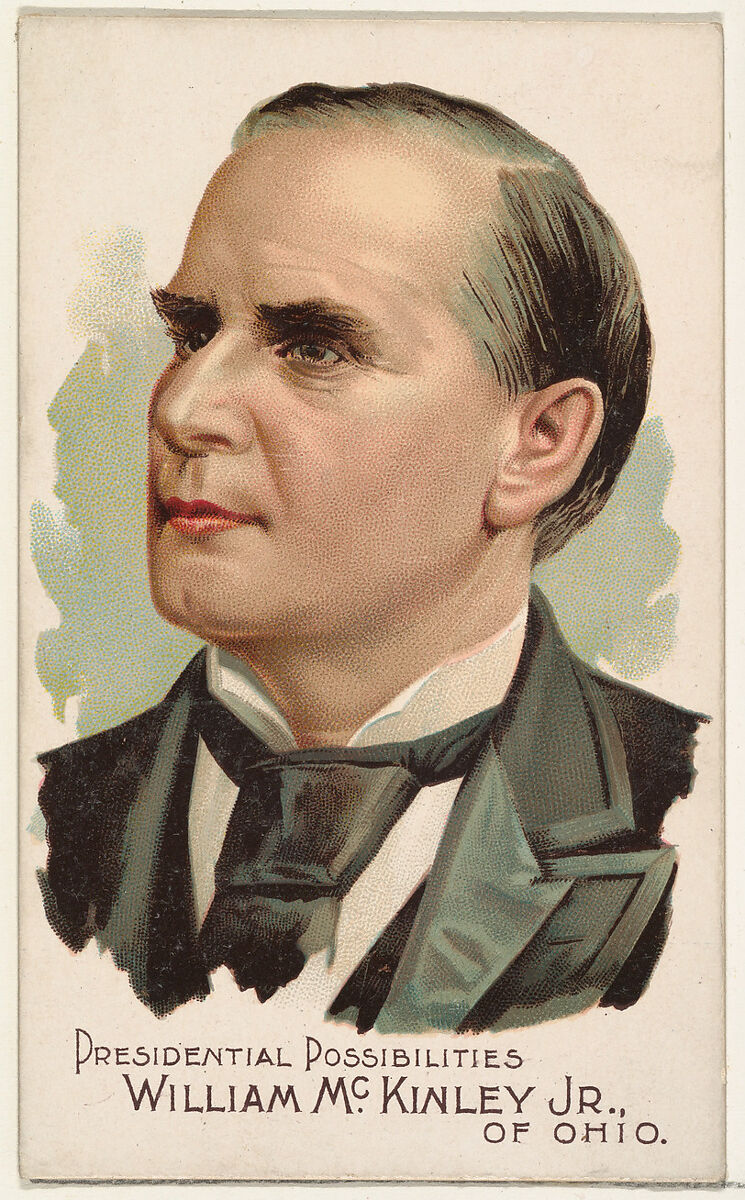 William McKinley Jr. of Ohio, from the Presidential Possibilities series (N124) issued by Duke Sons & Co. to promote Honest Long Cut Tobacco, Issued by W. Duke, Sons &amp; Co. (New York and Durham, N.C.), Commercial color lithograph 