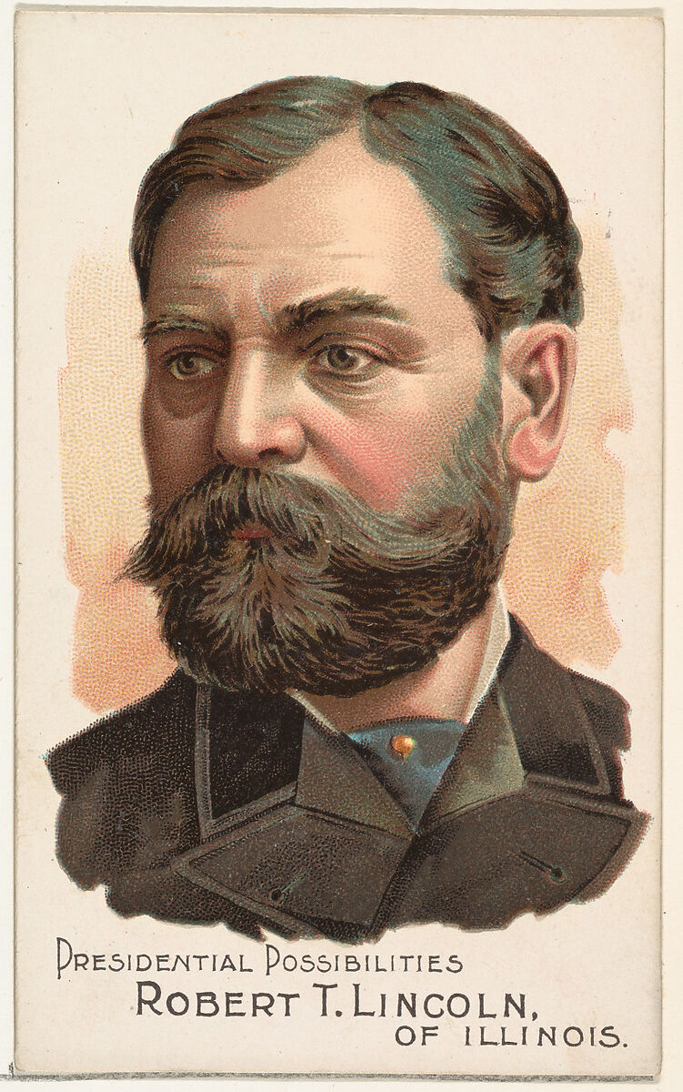 Robert T. Lincoln of Illinois, from the Presidential Possibilities series (N124) issued by Duke Sons & Co. to promote Honest Long Cut Tobacco, Issued by W. Duke, Sons &amp; Co. (New York and Durham, N.C.), Commercial color lithograph 