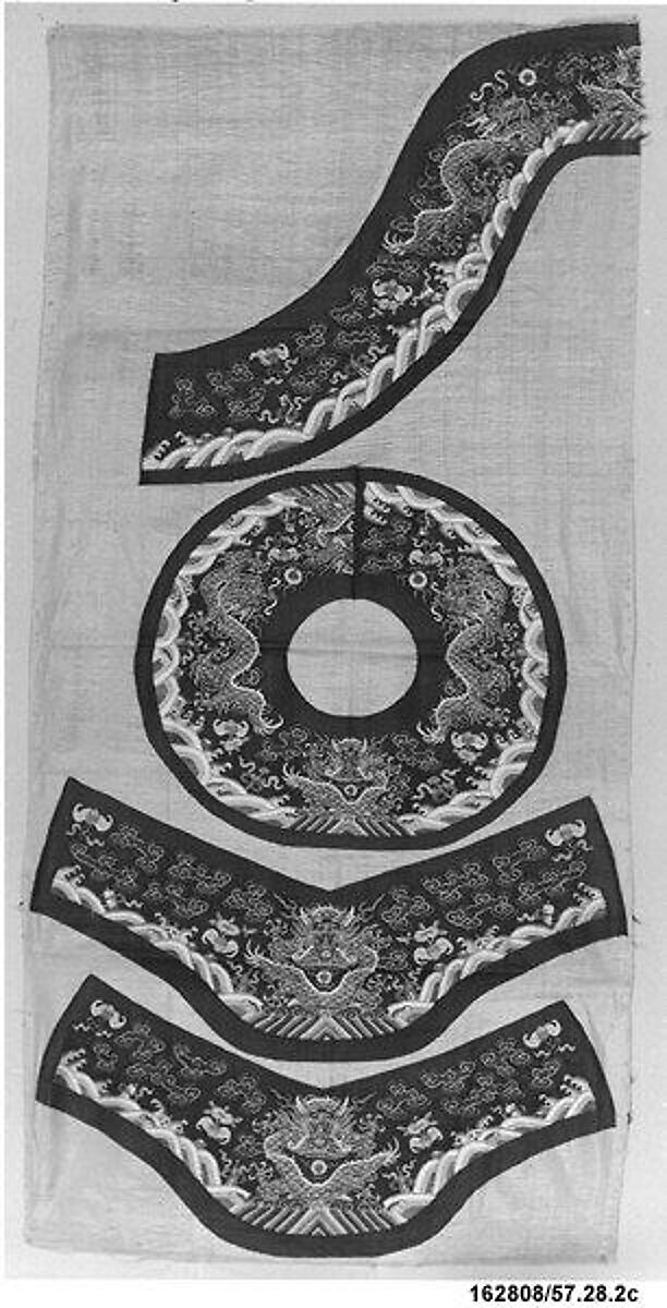 Pieces for Emperor's Twelve-Symbol Robe, Silk, China