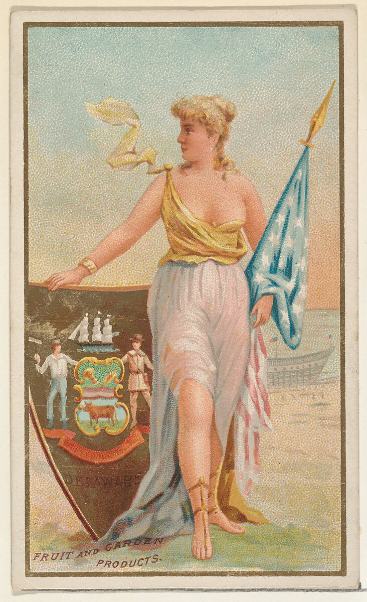 Delaware, from the Industries of States series (N117) issued by Duke Sons & Co. to promote Honest Long Cut Tobacco, Issued by W. Duke, Sons &amp; Co. (New York and Durham, N.C.), Commercial color lithograph 