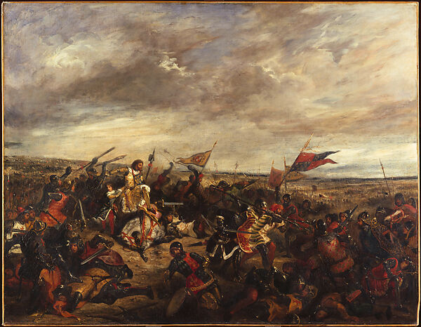 The Battle of Poitiers, Eugène Delacroix (French, Charenton-Saint-Maurice 1798–1863 Paris), Oil on canvas 