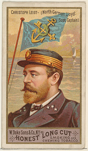 Christoph Leist, from the Sea Captains series (N127) issued by Duke Sons & Co. to promote Honest Long Cut Tobacco