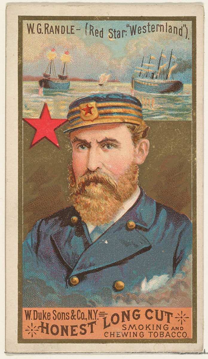 W.G. Randle, from the Sea Captains series (N127) issued by Duke Sons & Co. to promote Honest Long Cut Tobacco, Issued by W. Duke, Sons &amp; Co. (New York and Durham, N.C.), Commercial color lithograph 