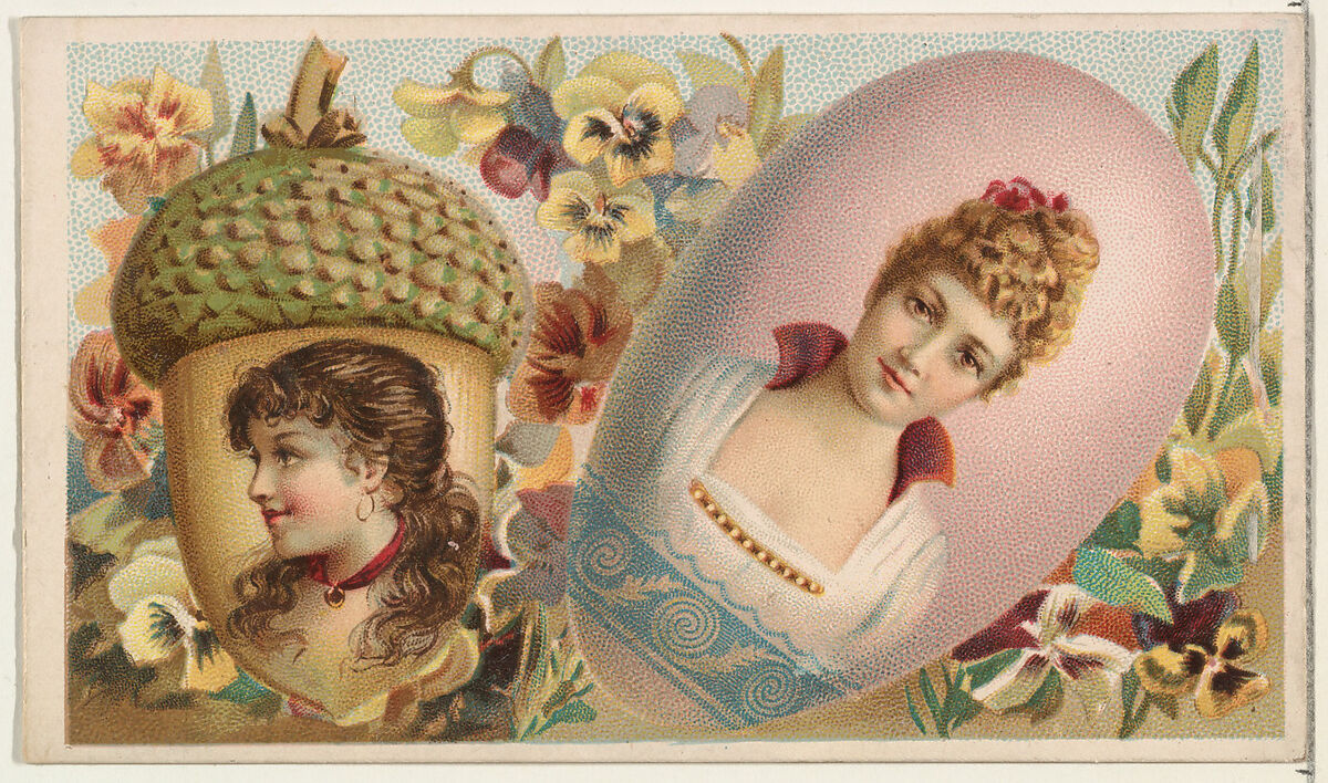 Acorn, from the Miniature Novelties series (N120) issued by Duke Sons & Co. to promote Honest Long Cut Tobacco, Issued by W. Duke, Sons &amp; Co. (New York and Durham, N.C.), Commercial color lithograph 