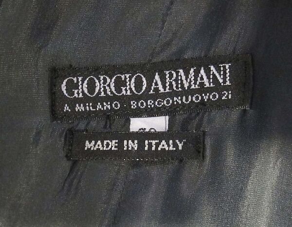 Ensemble, Giorgio Armani (Italian, founded 1974), silk, glass, metal, Italian