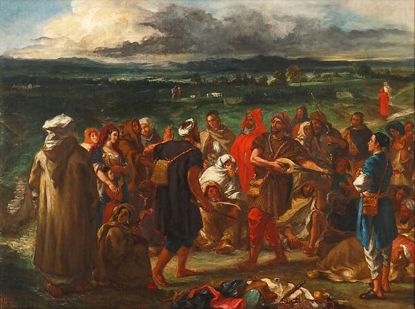 Arab Players, Eugène Delacroix (French, Charenton-Saint-Maurice 1798–1863 Paris), Oil on canvas 
