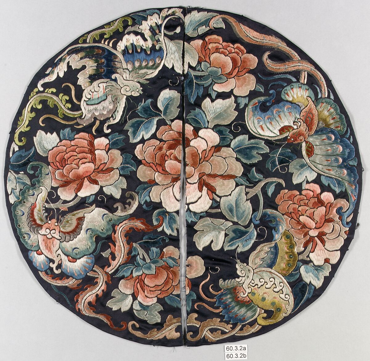 Medallion, Silk, China 