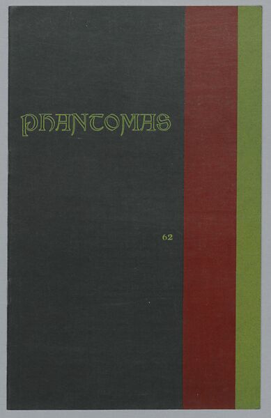 Phantomas. 62. Marcel Broodthaers, Marcel Broodthaers (Belgian, Brussels 1924–1976 Cologne)