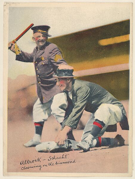 Altrock and Schacht Clowning on the Diamond, from the Colored Photos Premiums series (R312) issued by the National Chicle Gum Company, Issued by the National Chicle Gum Company, Cambridge, Massachusetts, Photolithograph 
