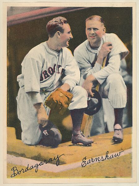 Stan Bordagaray and George Earnshaw, from the Colored Photos Premiums series (R312) issued by the National Chicle Gum Company, Issued by the National Chicle Gum Company, Cambridge, Massachusetts, Photolithograph 