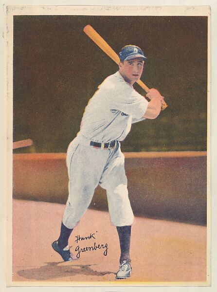 Hank Greenberg, from the Colored Photos Premiums series (R312) issued by the National Chicle Gum Company, Issued by the National Chicle Gum Company, Cambridge, Massachusetts, Photolithograph 