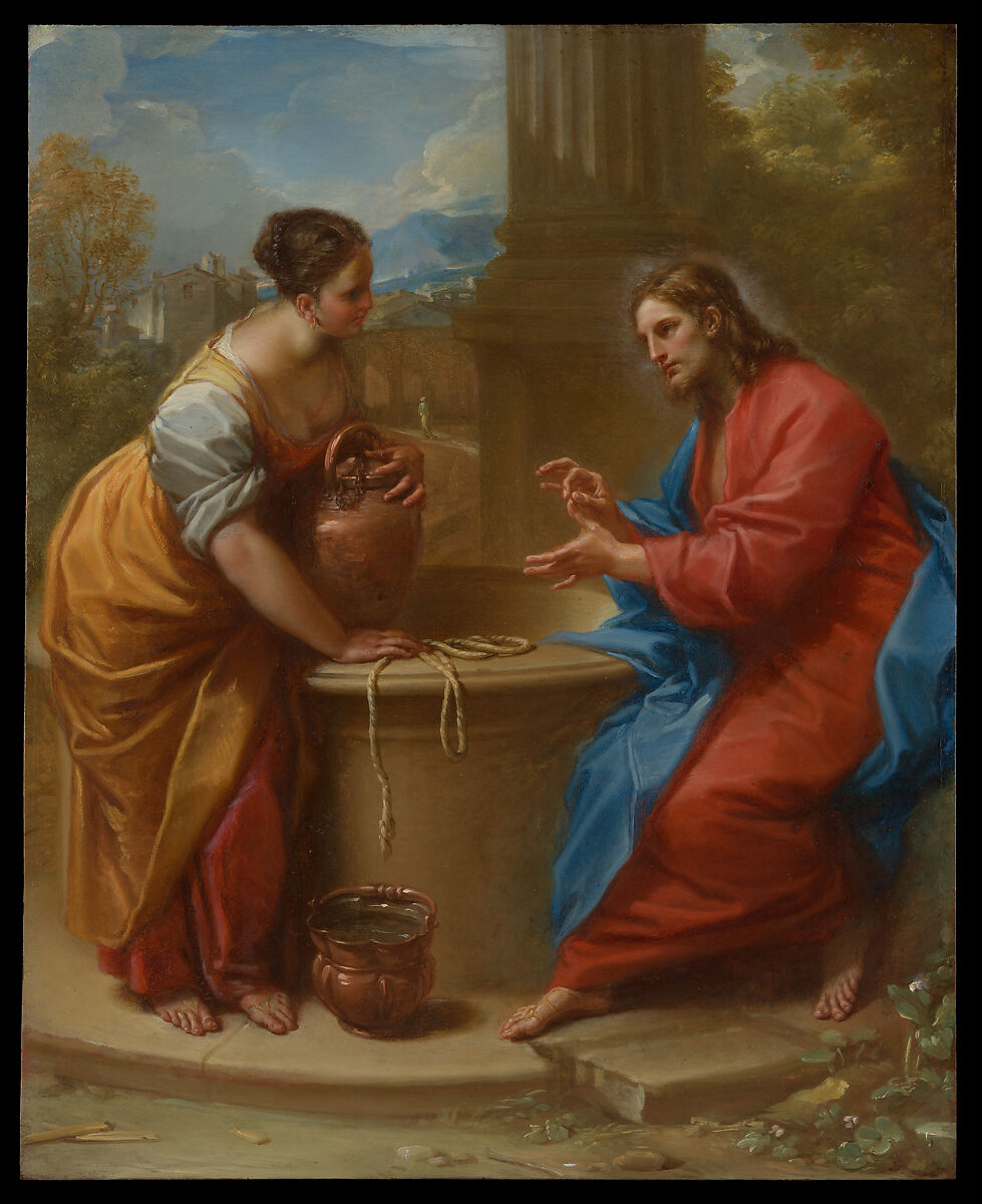Christ and the Woman of Samaria, Benedetto Luti (Italian, Florence 1666–1724 Rome), Oil on copper 