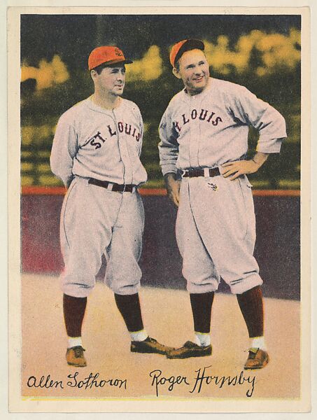 Allan Sothoron and Roger Hornsby, from the Colored Photos Premiums series (R312) issued by the National Chicle Gum Company, Issued by the National Chicle Gum Company, Cambridge, Massachusetts, Photolithograph 