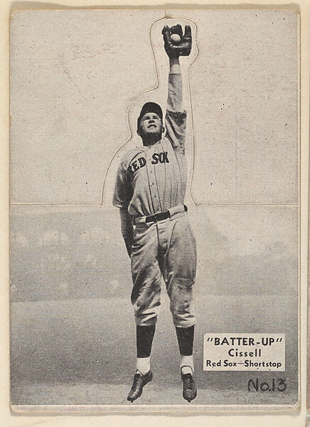 Card 13, Cissell, Red Sox, Shortstop (Black), from the Batter Up series (R318) issued by the National Chicle Gum Company, Issued by the National Chicle Gum Company, Cambridge, Massachusetts, Photolithograph 