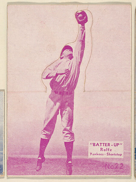 Card 22, Rolfe, Yankees, Shortstop (Purple), from the Batter Up series (R318) issued by the National Chicle Gum Company, Issued by the National Chicle Gum Company, Cambridge, Massachusetts, Photolithograph