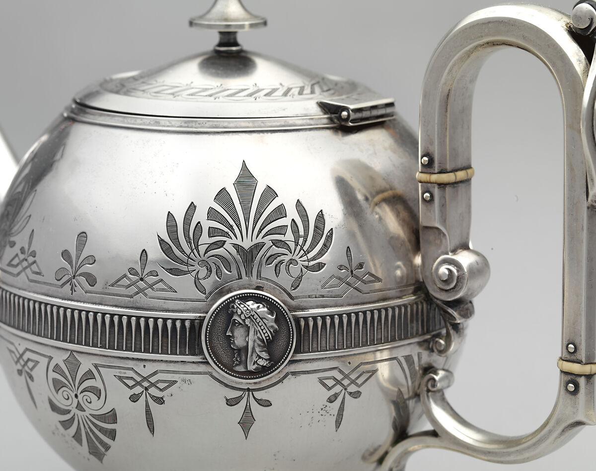 Teapot, Gorham Manufacturing Company (American, Providence, Rhode Island, 1831–present), Silver and ivory, American