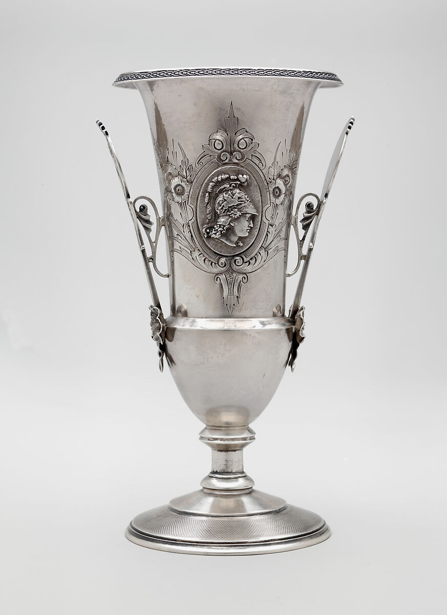 Vase, Wood and Hughes (1845–99), Silver, American 