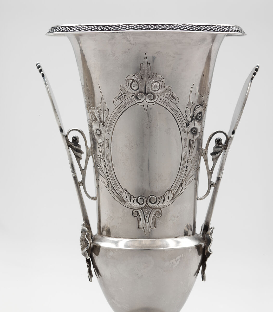 Vase, Wood and Hughes (1845–99), Silver, American