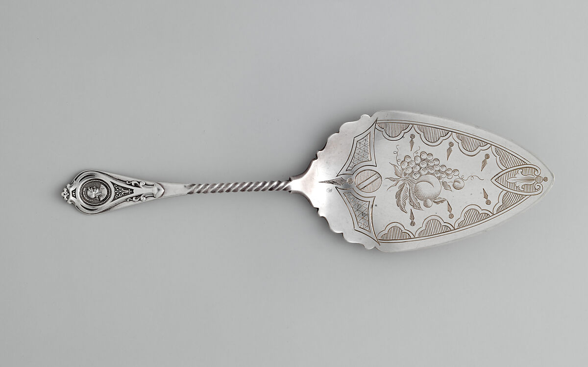 Pie Server, Albert Coles (ca. 1815–1885), Silver, American 