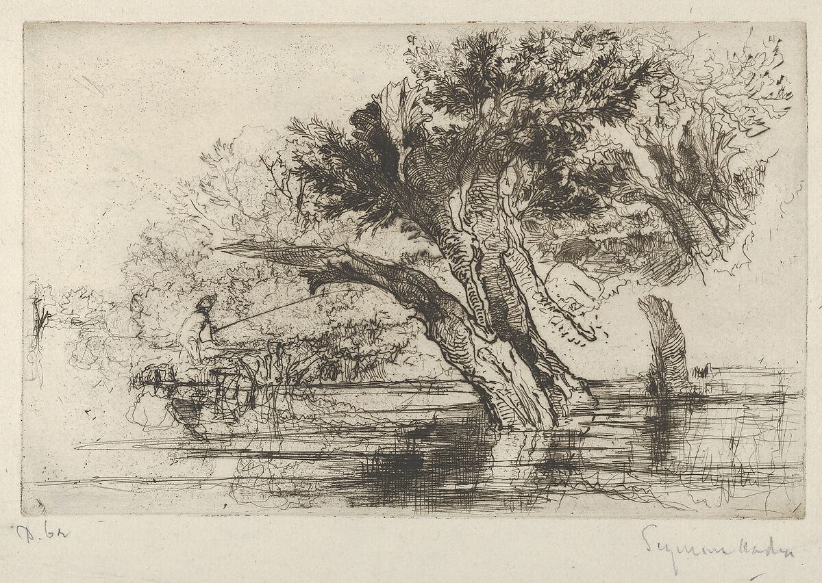 Penton Hook, Sir Francis Seymour Haden (British, London 1818–1910 Bramdean, Hampshire), Etching and drypoint; first (final) state (Harrington); fifth state of six (Schneiderman) 