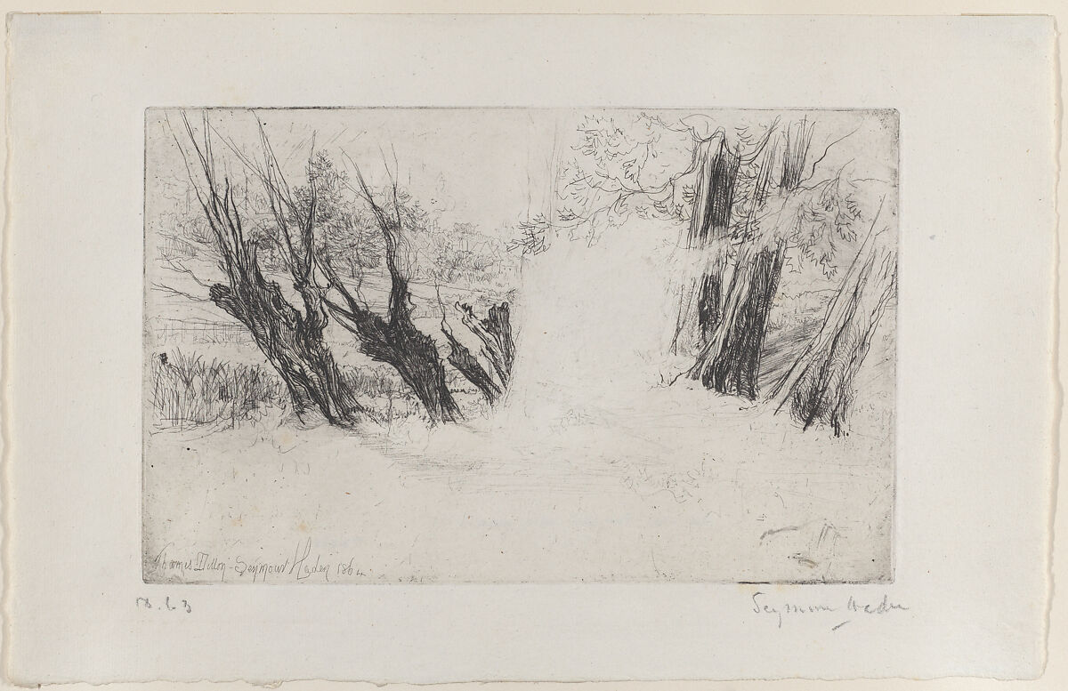 The Lovers' Walk, No. 1, Sir Francis Seymour Haden (British, London 1818–1910 Bramdean, Hampshire), Etching and drypoint; trial proof a (Harrington); third state of five (Schneiderman) 