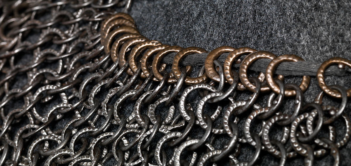 Shirt of Mail and Plate of Al-Ashraf Sayf ad-Din Qaitbay (ca. 1416/18–1496), 18th Burji Mamluk Sultan of Egypt, Steel, iron, copper alloy, gold, probably Egyptian