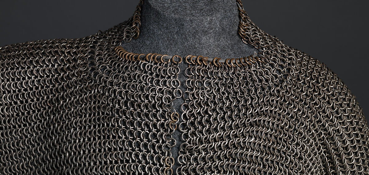 Shirt of Mail and Plate of Al-Ashraf Sayf ad-Din Qaitbay (ca. 1416/18–1496), 18th Burji Mamluk Sultan of Egypt, Steel, iron, copper alloy, gold, probably Egyptian