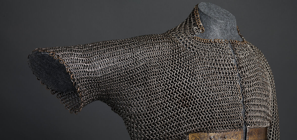 Shirt of Mail and Plate of Al-Ashraf Sayf ad-Din Qaitbay (ca. 1416/18–1496), 18th Burji Mamluk Sultan of Egypt, Steel, iron, copper alloy, gold, probably Egyptian