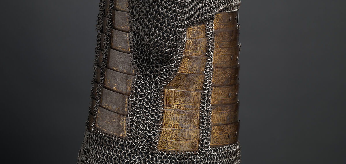 Shirt of Mail and Plate of Al-Ashraf Sayf ad-Din Qaitbay (ca. 1416/18–1496), 18th Burji Mamluk Sultan of Egypt, Steel, iron, copper alloy, gold, probably Egyptian