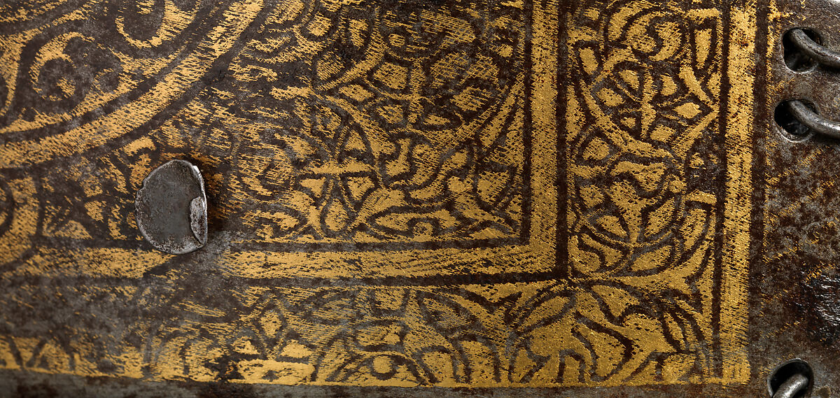 Shirt of Mail and Plate of Al-Ashraf Sayf ad-Din Qaitbay (ca. 1416/18–1496), 18th Burji Mamluk Sultan of Egypt, Steel, iron, copper alloy, gold, probably Egyptian