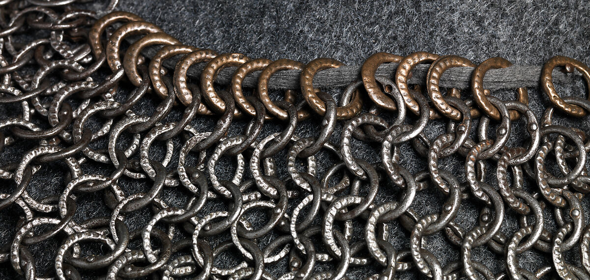 Shirt of Mail and Plate of Al-Ashraf Sayf ad-Din Qaitbay (ca. 1416/18–1496), 18th Burji Mamluk Sultan of Egypt, Steel, iron, copper alloy, gold, probably Egyptian