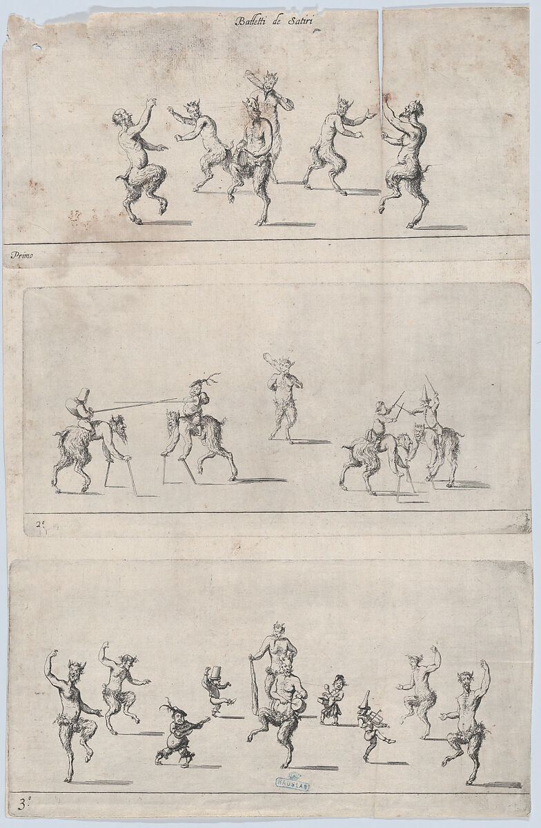 Ballets of Satyrs, Anonymous, Italian, 17th century, Etching 