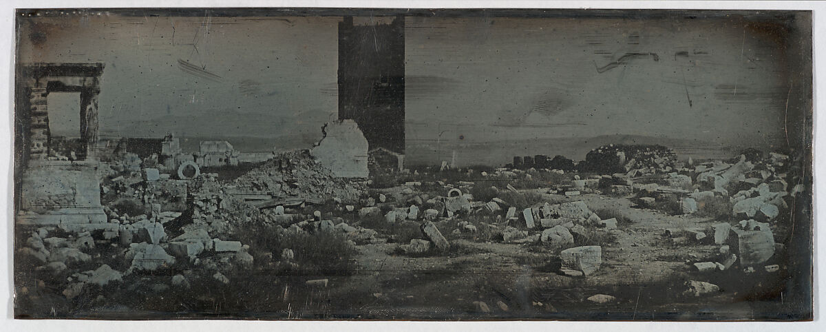 Ruins and Foreground, Acropolis, Athens (55. Athènes. 1842. Acropole. ruines et 1ers plans (pour tableau)), Joseph-Philibert Girault de Prangey (French, 1804–1892), Daguerreotype 