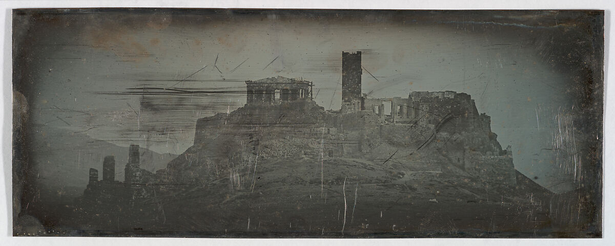 Western Approach to the Acropolis, Athens (49. Athènes. 1842. Acropole. Côté O.), Joseph-Philibert Girault de Prangey (French, 1804–1892), Daguerreotype 