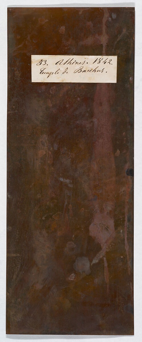 Temple of Bacchus, Athens (53. Athènes. 1842. Temple de Bacchus), Joseph-Philibert Girault de Prangey (French, 1804–1892), Daguerreotype