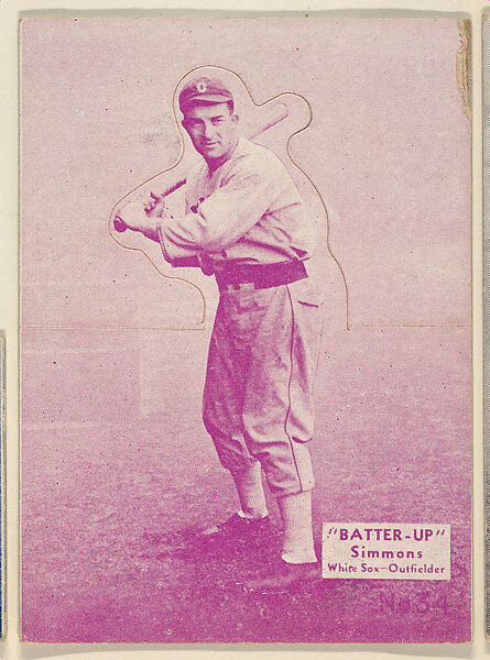 Card 34, Simmons, White Sox, Outfielder (Purple), from the Batter Up series (R318) issued by the National Chicle Gum Company, Issued by the National Chicle Gum Company, Cambridge, Massachusetts, Photolithograph 
