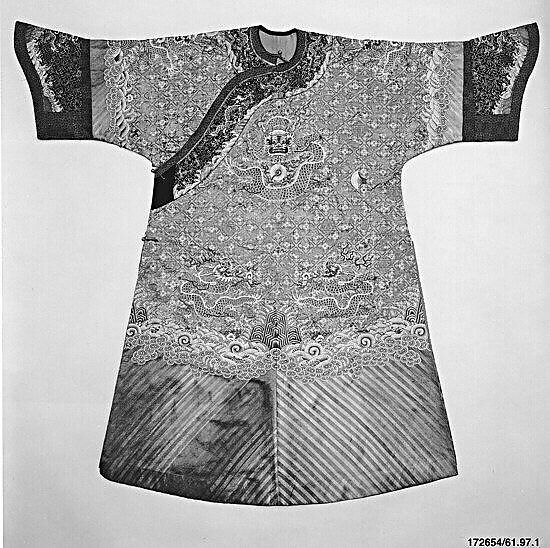 Imperial Court Robe, Silk, metallic thread on silk, China 
