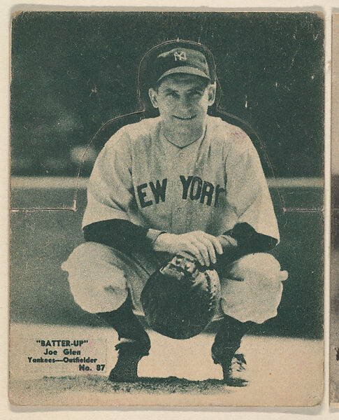 Card 87, Joe Glen, Yankees, Outfielder (Green), from the Batter Up series (R318) issued by the National Chicle Gum Company, Issued by the National Chicle Gum Company, Cambridge, Massachusetts, Photolithograph 
