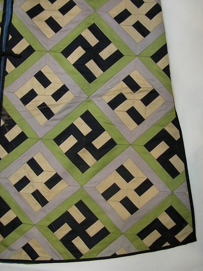 Theatrical vest for a female Buddhist priest, Silk thread embroidery on silk satin, China