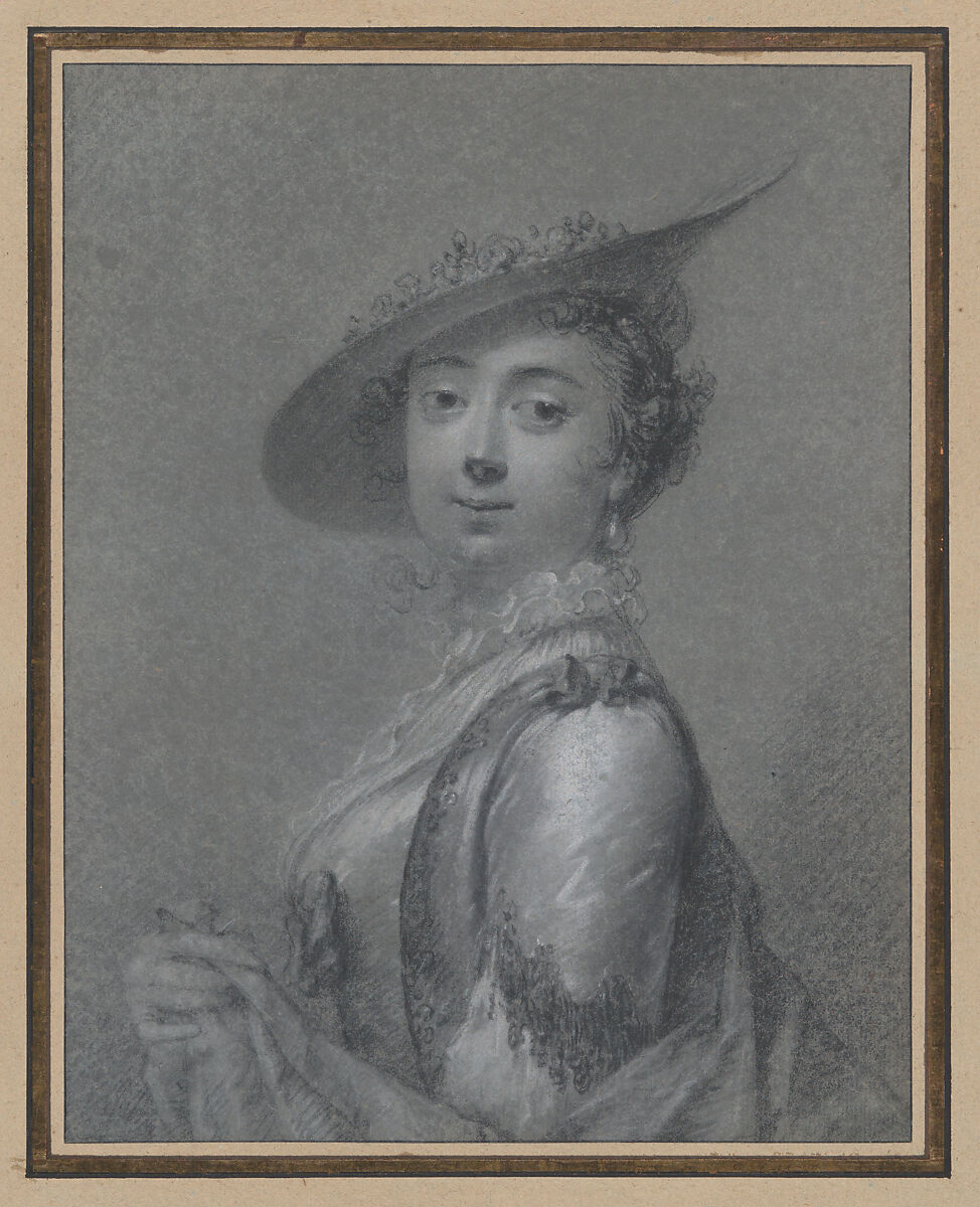 Portrait of an elegant lady, Frans van der Mijn (Dutch (born Germany), Dusseldorf 1719–1783 London), Pastel on blue-gray paper 