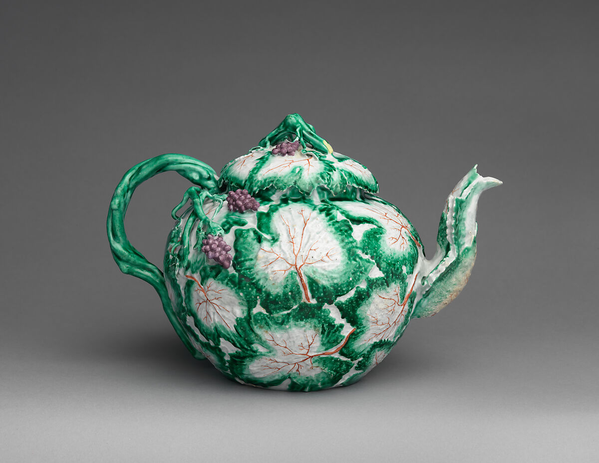 Punch pot, Longton Hall (British, Staffordshire, ca. 1749–1760), Soft-paste porcelain with enamel decoration, British, Longton Hall, Staffordshire 