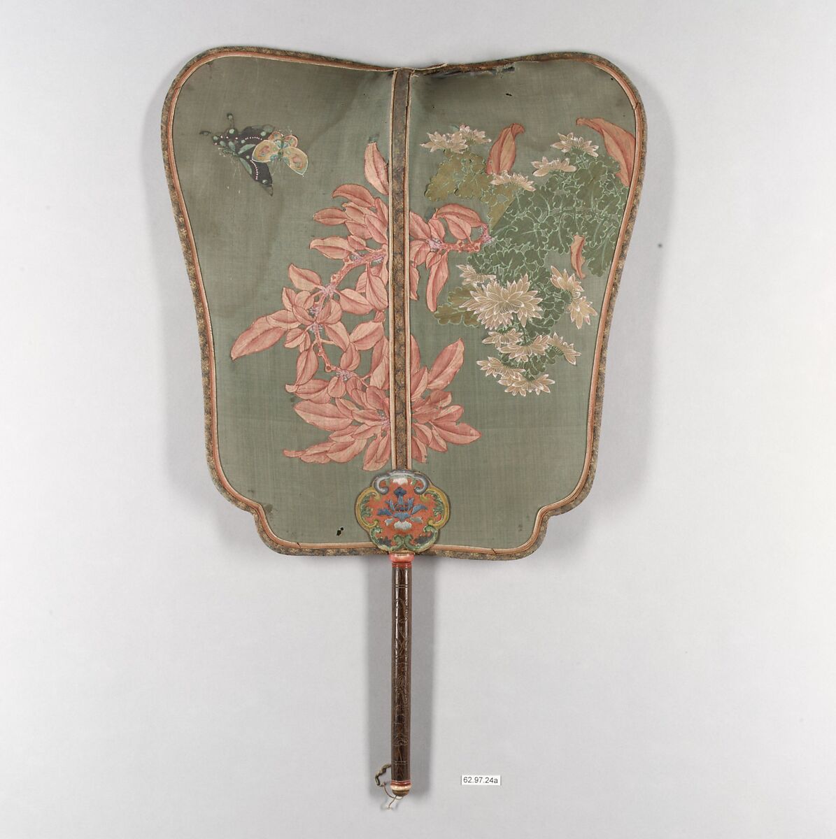 Interknotted Ornament with Tassels, Fan: silk, bamboo, and paper; tassel: knotted silk, China 