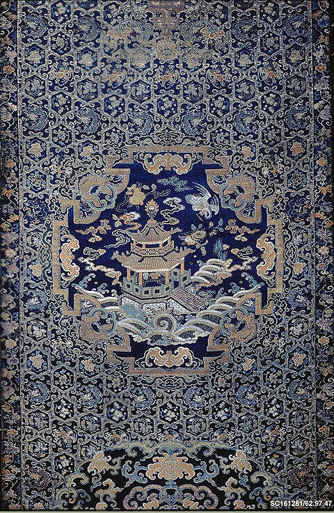 Chair Strip, Silk, metallic thread, China