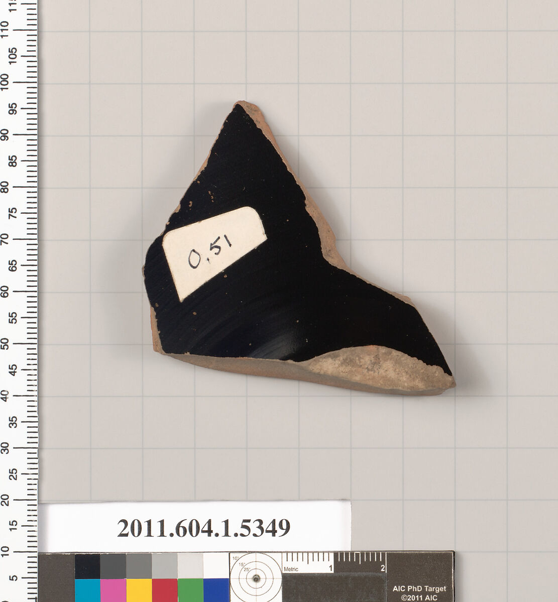 Terracotta fragment of a kylix (drinking cup), Terracotta, Greek, Attic