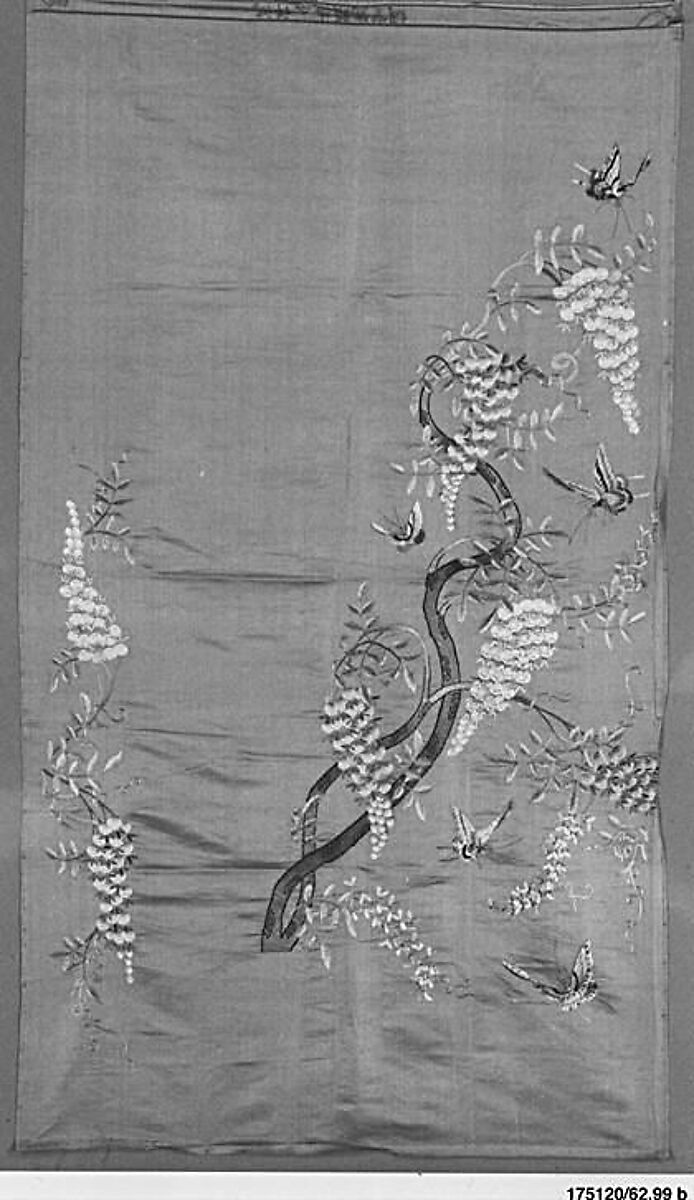 Lengths, Silk, metallic thread;  on silk, China 